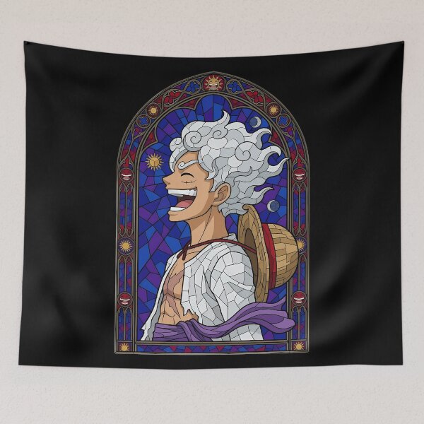 Item preview, Monkey D Luffy One Piece Gear 5 Laughing Stained Glass designed and sold by mildaclairmo.