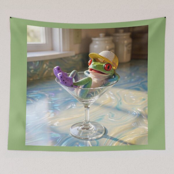 Item preview, Red-Eyed Tree Frog Takes a Load Off designed and sold by Tridentulus.