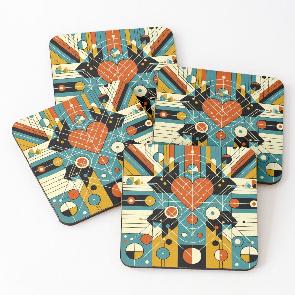 Item preview, Geometric Heart Abstract Composition designed and sold by InkSmithery.