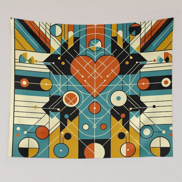 Item preview, Geometric Heart Abstract Composition designed and sold by InkSmithery.