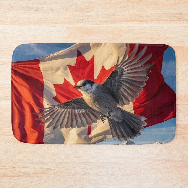 Item preview, Canadian Gray Jay, Canadian Flag designed and sold by Tridentulus.