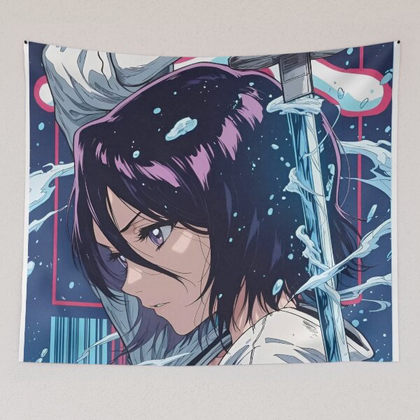 Artikelvorschau, Rukia Kuchiki Wasserklinge – Ästhetisches Anime-Design | Bleach-inspirierte Samurai-Seelenschnitter-Kunst entworfen und verkauft von Dyan4.