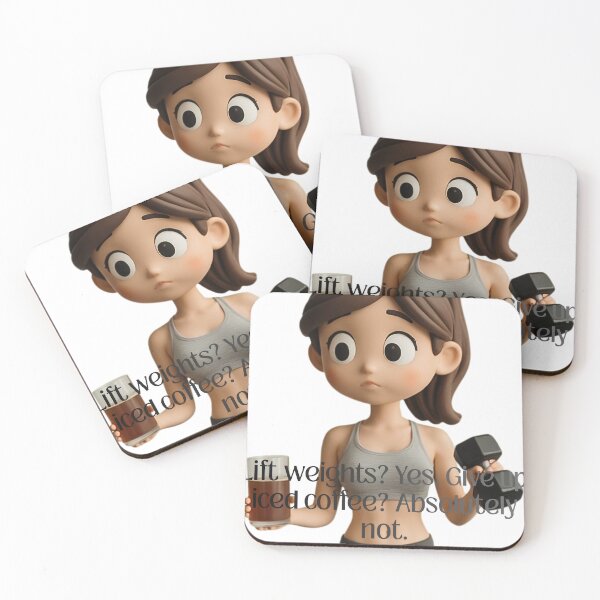 Item preview, Funny Gym Girl Iced Coffee Lover – Lift Weights Yes Give Up Coffee No designed and sold by MerchWSzpilkach.