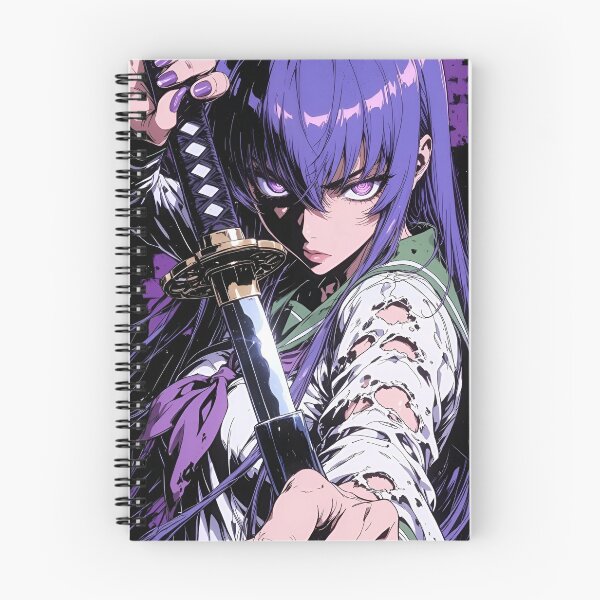 Item preview, Purple Katana Anime Girl Aesthetic | Samurai Warrior Cyberpunk Manga Style Design designed and sold by Dyan4.