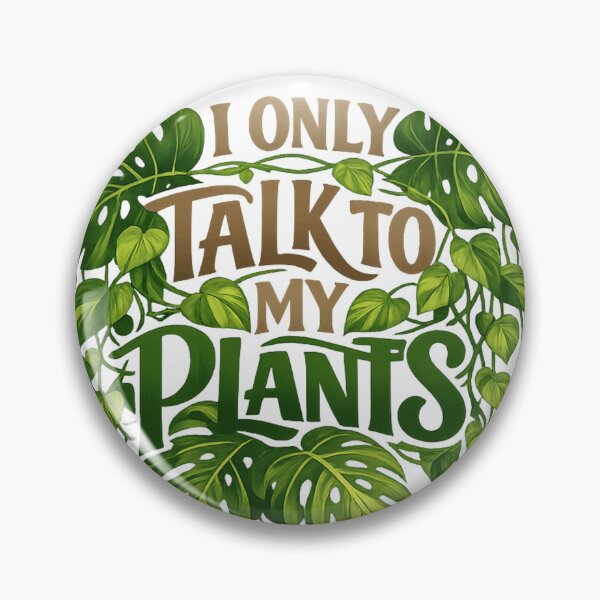 Item preview, I Only Talk To My Plants - Introvert Botanist Typography designed and sold by Retro Mood Co.