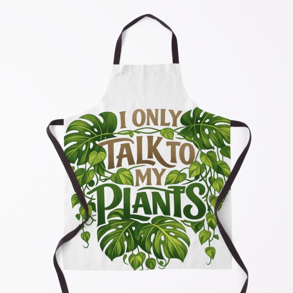 Item preview, I Only Talk To My Plants - Introvert Botanist Typography designed and sold by Retro Mood Co.