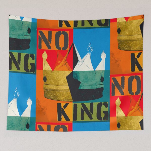 Item preview, NO KING Original Protest Art designed and sold by thelivingrp.