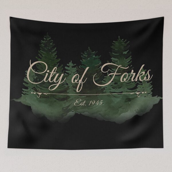 Item preview, City Of Forks Washington Watercolor Trees Design designed and sold by Vileprint.