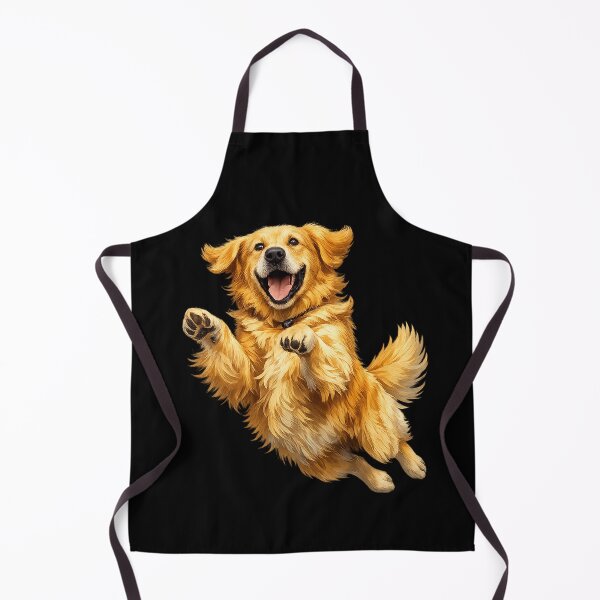Item preview, Golden Retriever Jumping Illustration – Happy Dog Art, Cute Golden Retriever, Dog Lover Gift, Playful Retriever Design designed and sold by 486DesignCo.