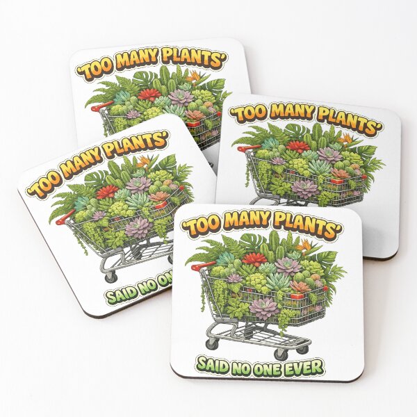 Item preview,  Too Many Plants Said No One - Gardening Hoarder Quote designed and sold by Retro Mood Co.