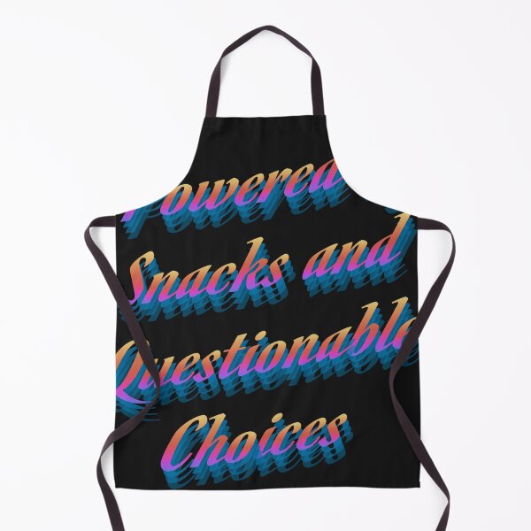 Item preview, Powered by Snacks and Questionable Choices – Funny Retro Gradient Quote Design designed and sold by MerchWSzpilkach.