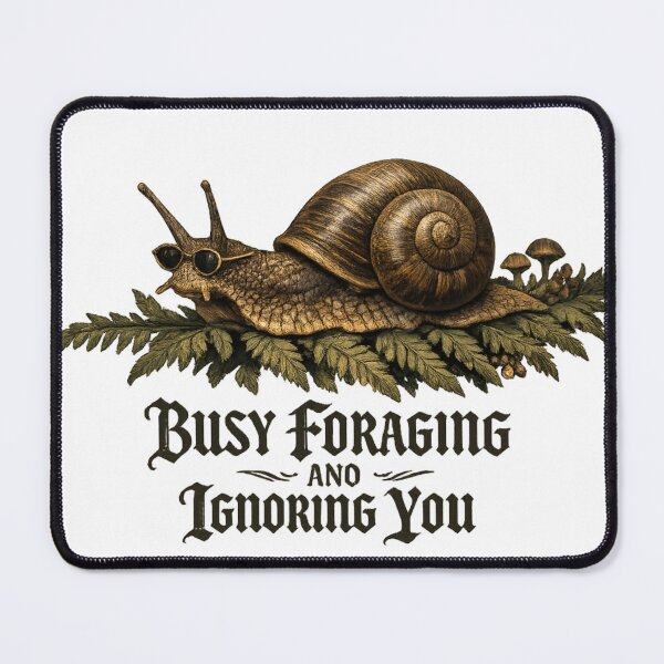 Item preview, Foraging And Ignoring You - Goblincore Snail Humor designed and sold by Retro Mood Co.