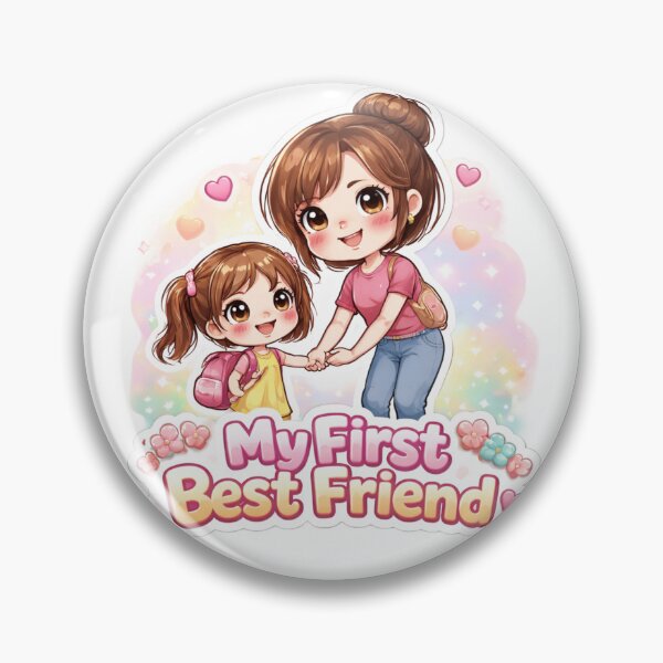 Item preview, My First Best Friend ? Cute Mom & Child Sticker | Mother’s Day Gift | Sweet Family Love Sticker | Kawaii Mom Art designed and sold by Sidra digital art 8277237.