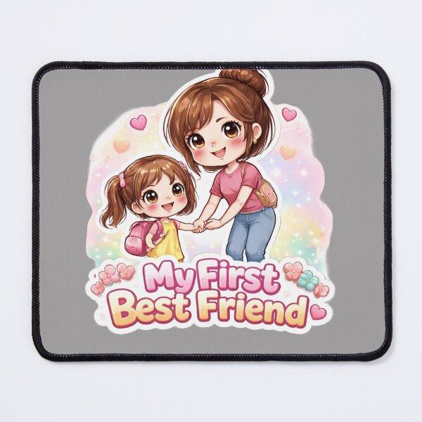 Item preview, My First Best Friend ? Cute Mom & Child Sticker | Mother’s Day Gift | Sweet Family Love Sticker | Kawaii Mom Art designed and sold by Sidra digital art 8277237.