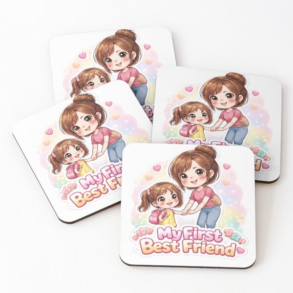 Item preview, My First Best Friend ? Cute Mom & Child Sticker | Mother’s Day Gift | Sweet Family Love Sticker | Kawaii Mom Art designed and sold by Sidra digital art 8277237.