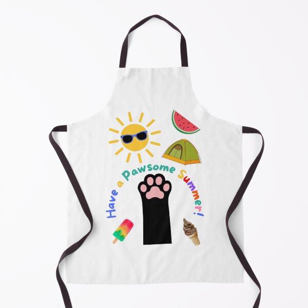 Item preview, Have a Pawsome Summer Black Cat designed and sold by MYCatStuff.