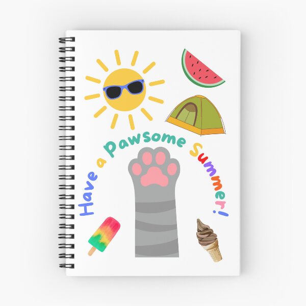 Item preview, Have a Pawsome Summer Gray Tabby Cat designed and sold by MYCatStuff.