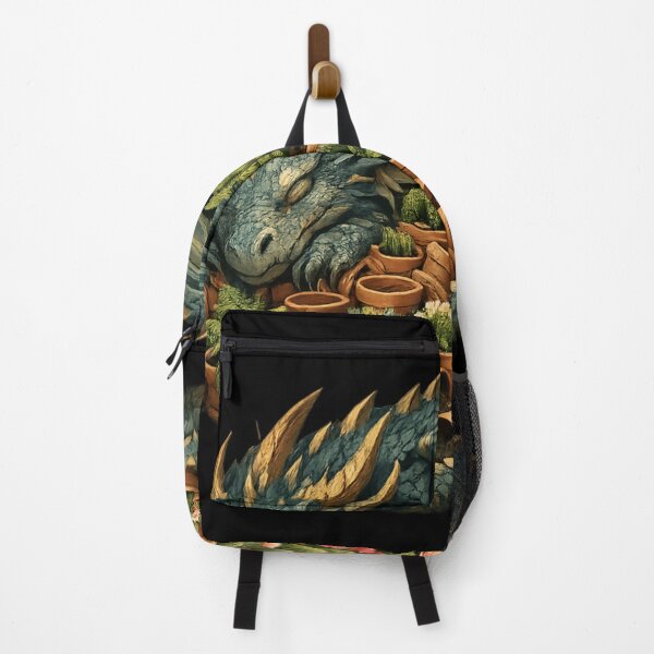 Item preview, Plant Hoarder Dragon - Fantasy Greenhouse Art designed and sold by Retro Mood Co.