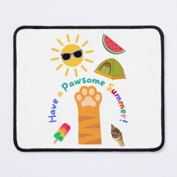 Item preview, Have a Pawsome Summer Orange Tabby Cat designed and sold by MYCatStuff.