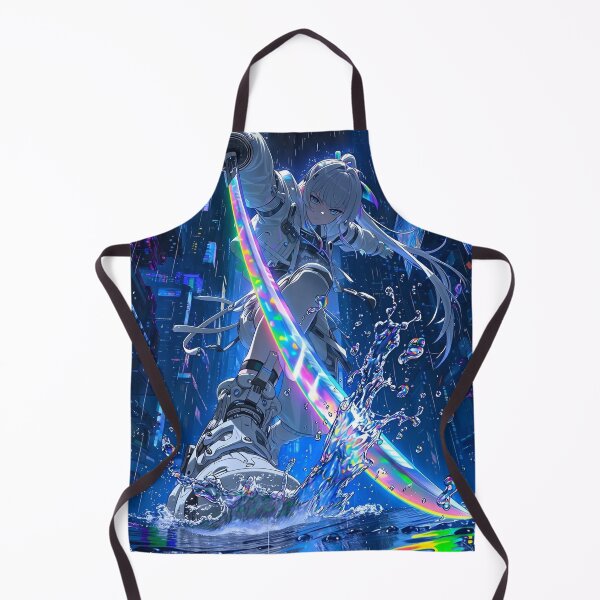 Item preview, Cyberpunk Anime Girl Neon Katana Rain – Futuristic Samurai Aesthetic Cityscape designed and sold by Dyan4.
