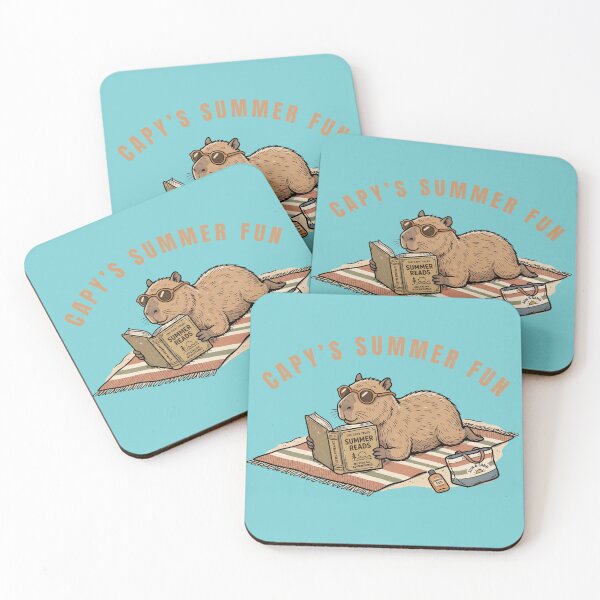 Item preview, Capybara reading, Summer fun designed and sold by Flow Relaxing.