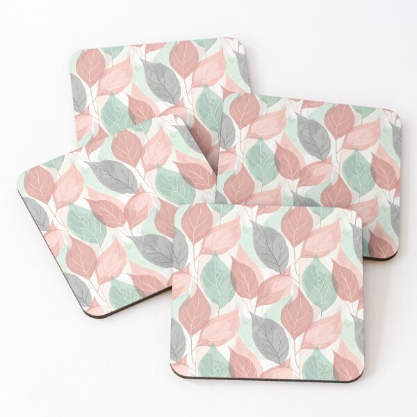 Item preview, Peachy Green Layered Leaves designed and sold by Eclectic Monkey.