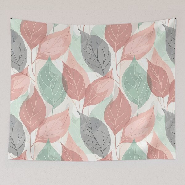 Item preview, Peachy Green Layered Leaves designed and sold by Eclectic Monkey.