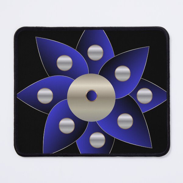 Item preview, Midnight Lotus — Navy Silver and Gold Geometric Abstract designed and sold by Dee Tirang.