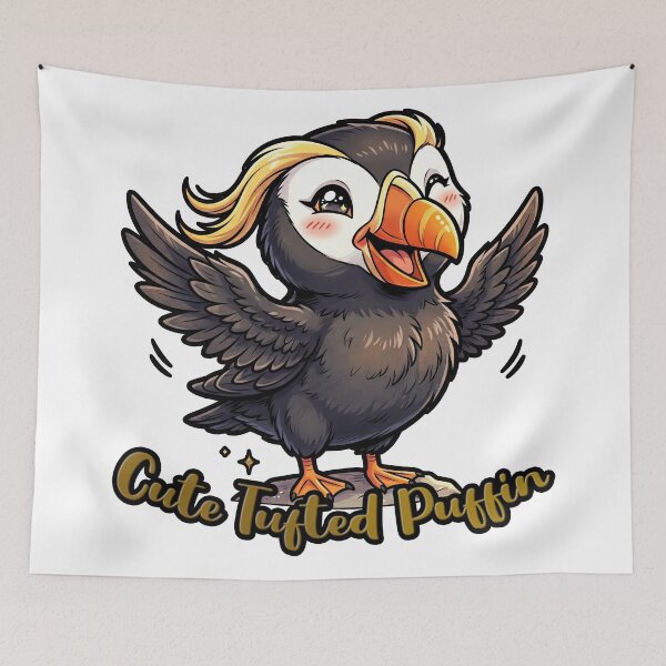 Item preview, Cute Tufted puffin designed and sold by LOVEARTDESIGN.