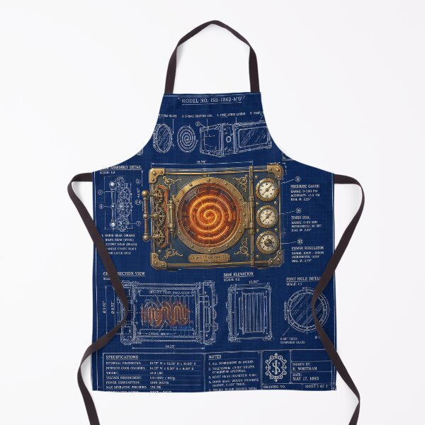 Item preview, Steampunk Thermic Regulator Oven Blueprint designed and sold by The Visual Syllabus.