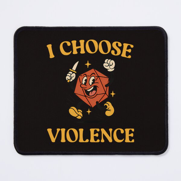 Item preview, I Choose Violence D20 Dice Funny Ttrpg designed and sold by Rising-smoke.