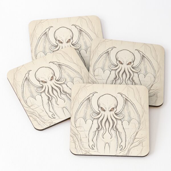 Item preview, Vintage Cthulhu Illustration - The Great Old One designed and sold by OutlineStudioDE.