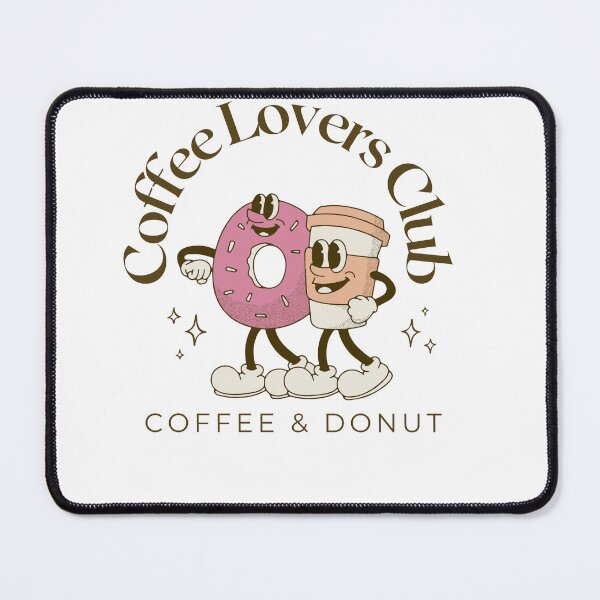 Item preview, Coffee Lovers Club – Coffee & Donut Cute Retro T-Shirt designed and sold by Pixel & Print.