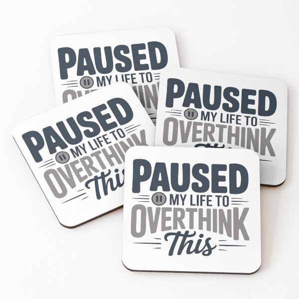 Item preview, I Paused My Life to Overthink This – Funny Relatable Anxiety Quote Design designed and sold by MerchWSzpilkach.