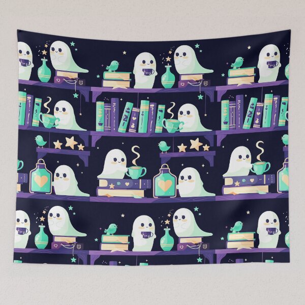 Item preview, Library Ghosts, Ghosts On the Book Shelf designed and sold by xiao xuans.