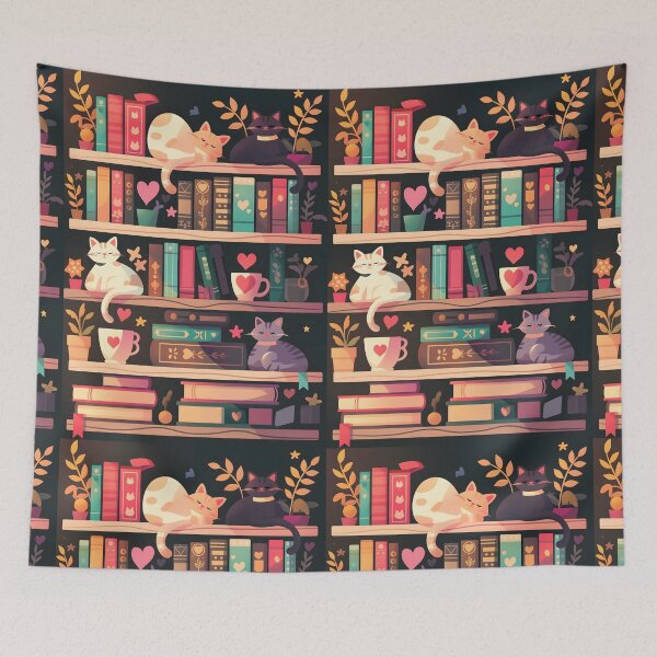 Item preview, Copy of Library Cats, Cats On the Book Shelf designed and sold by xiao xuans.