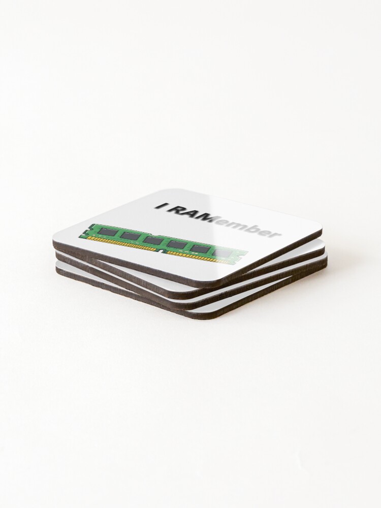 Thumbnail 4 of 5, Coasters (Set of 4), I RAMember - Memory Stick designed and sold by RabanDesigns.