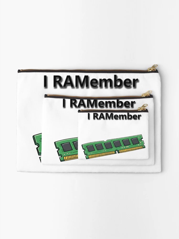 Thumbnail 2 of 4, Zipper Pouch, I RAMember - Memory Stick designed and sold by RabanDesigns.