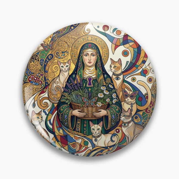 Item preview, Saint Gertrude of Nivelles with cats. designed and sold by Natalia-Vlad.
