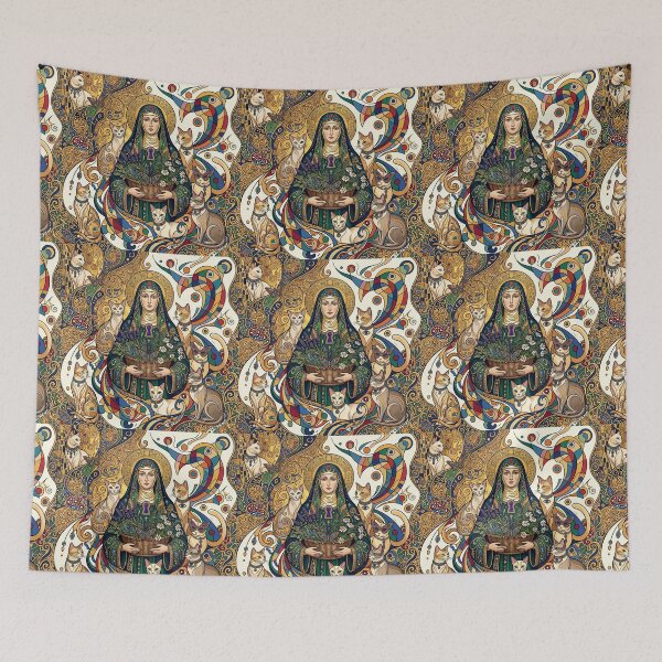 Item preview, Saint Gertrude of Nivelles with cats. designed and sold by Natalia-Vlad.