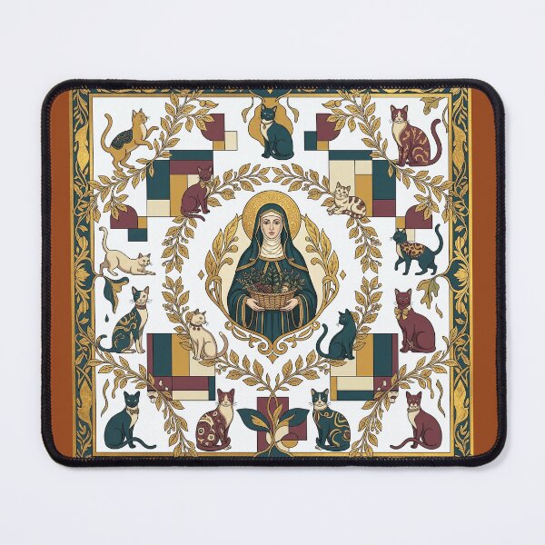 Item preview, Saint Gertrude of Nivelles with cats. designed and sold by Natalia-Vlad.