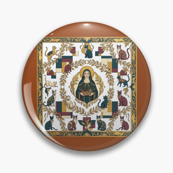 Item preview, Saint Gertrude of Nivelles with cats. designed and sold by Natalia-Vlad.