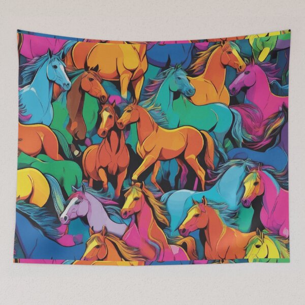 Artikelvorschau, Mustang Fluorescent Horse Crew. entworfen und verkauft von MaryJRWachira.