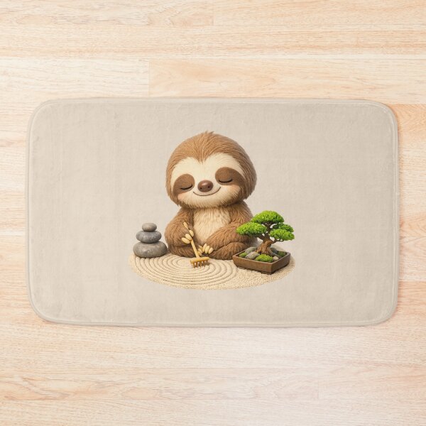 Item preview, Zen Sloth Bonsai Garden | Cute Kawaii Meditation Animal 3D CGI Aesthetic designed and sold by Moons Studio.