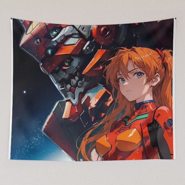 Item preview, Asuka Mecha Girl Anime | EVA Unit 02 Pilot | Neon Genesis Evangelion Style Mech Art designed and sold by Dyan4.