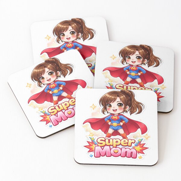 Item preview, Super Mom ?‍♀️ Cute Chibi Superhero Mom Sticker | Mother’s Day Gift | Strong Mom Design | Kawaii Mom Sticker designed and sold by Sidra digital art 8277237.