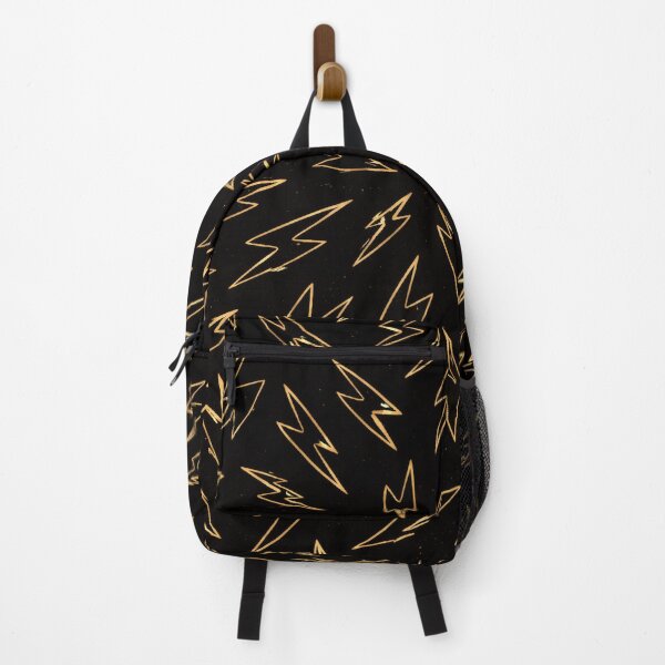 Item preview, Gold Lightning Pattern | Dark Electric Aesthetic | Abstract Bolt Motif Design designed and sold by Flora 96.
