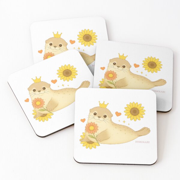 Item preview, Pastel Seal with Sunflowers - Transparent designed and sold by HIMEKARI.