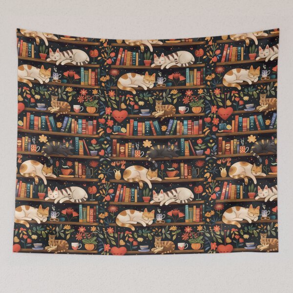 Item preview, Library Cats, Cats On the Book Shelf designed and sold by xiao xuans.