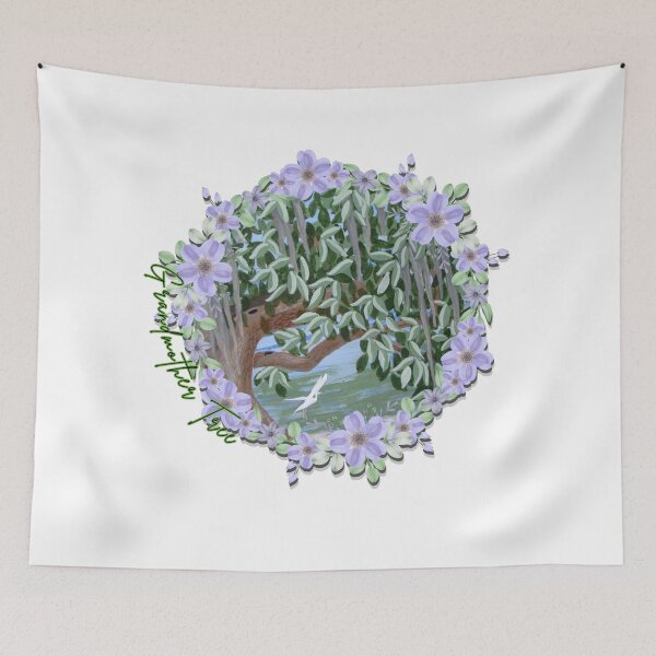 Item preview, Ancient Grandmother Tree: Sacred Live Oak with Wisteria & Egret designed and sold by dcohea.